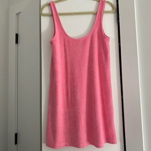 Pink Terry Cloth Dress Coverup